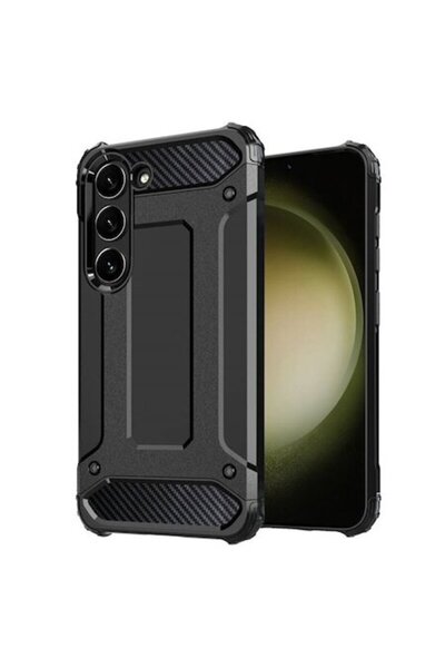 Techsuit Case for Samsung Galaxy S23 Plus, Elite Content V66, Hard Plastic, Black