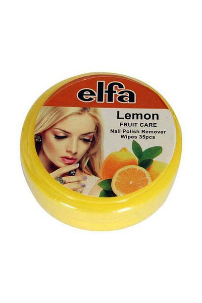 Elva nail polish remover wipes, lemon scent - 35 wipes