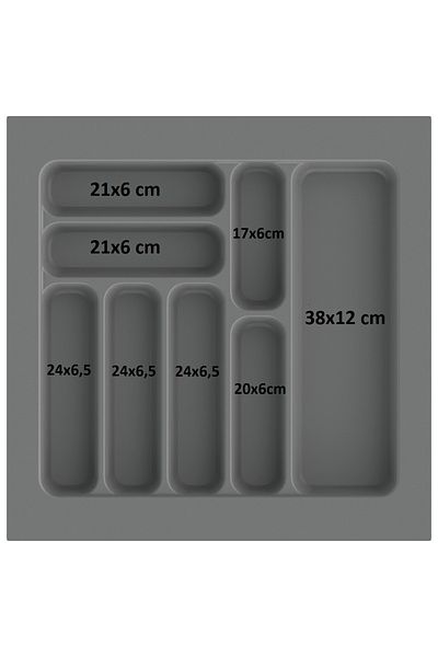 ShopyTime Drawer Cutlery Ladle Organizer 49X49 cm White (Can Be Cut up to 43X40 cm)