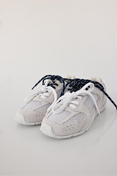 5in1Canpolat Λευκό διχτυωτό αθλητικό παπούτσια 24301