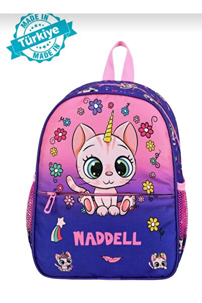 DADU Rucsac pentru fete cu figurină de pisică, licențiat de Waddell, pentru g...