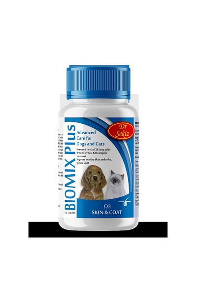 DR Şekil Biomix Plus Omega 3 Nutritional Supplement for Dogs and Cats 100 Tablets 100g