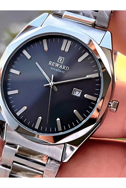 Reward Steel Cord Calendar Featured 5 Atm Water Resistant Men's Wrist Watch Vs.Blkt.0520