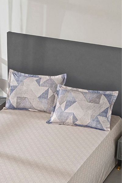 Karna Home مجموعة أغطية وسائد LaVella مكونة من قطعتين - باب زهري يفتح أثناء النوم 50X70/