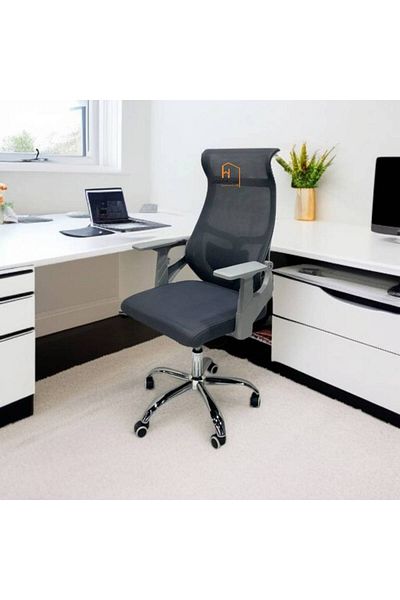 Al Saada Home Rotating Office Chair 126×68×58- Grey