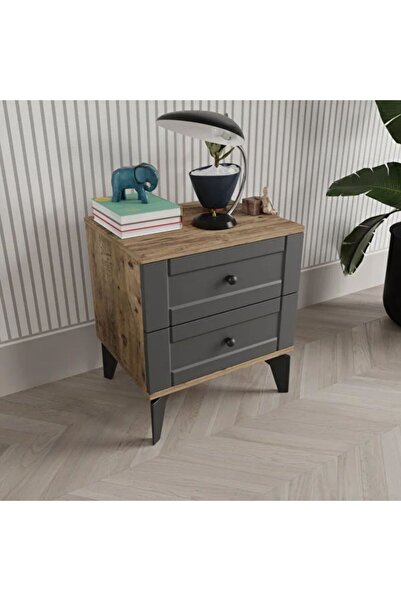 comiet Toprak 2 Çekmeceli Mdf Komodin