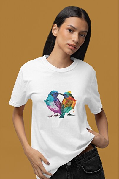 ArtYus Unisex Ανδρικό/Γυναικείο Πολύχρωμο Πουλί Πολύχρωμο με τύπωμα oversized...