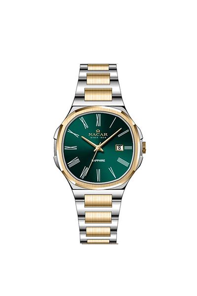 Nacar Sapphire Glass Classic Silver - Gold Women's Watch Nc33-398377-Cnm