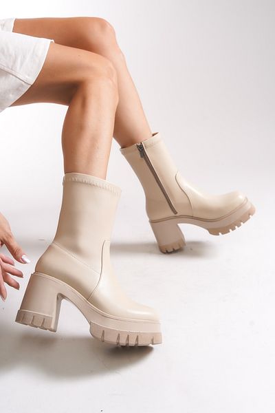 Riccon Ghete de damă Voranethis 0012635 piele bej