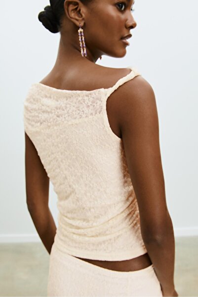 Stradivarius Asymmetric lace top