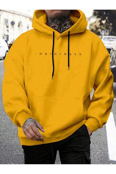 DAXİS Sportwear Company Unisex Hooded Printed Oversized Sweatshirt