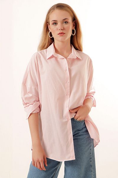 Bigdart Women's Oversize Long Shirt Powder 1001