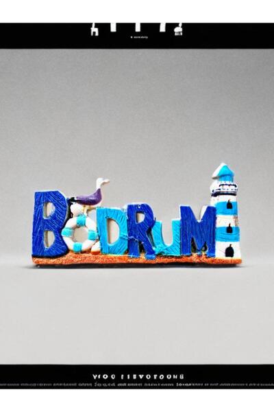 Mundy BODRUM Temalı Kabartmalı Polyester Magnet 9,5cm x 4,5cm