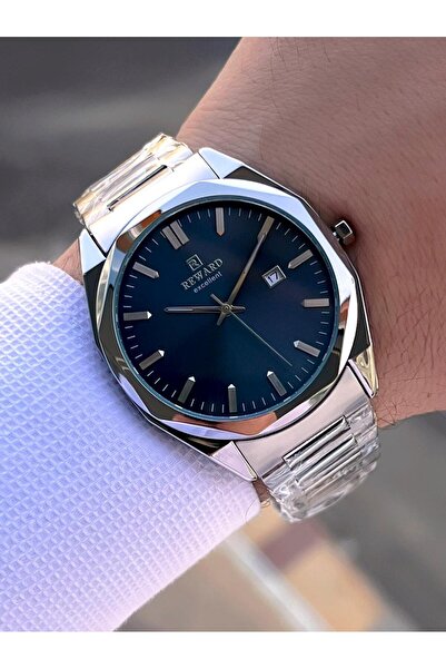 Reward Steel Cord Calendar Featured 5 Atm Water Resistant Men's Wrist Watch Vs.Blkt.0520