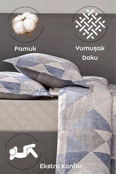 Karna Home مجموعة أغطية وسائد LaVella مكونة من قطعتين - باب زهري يفتح أثناء النوم 50X70/