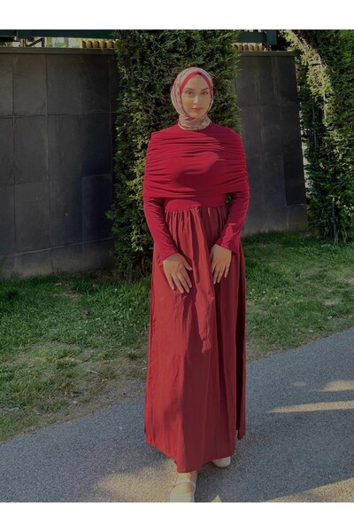 RABİASCARF KADIN DRAPELİ TESETTÜR ELBİSE