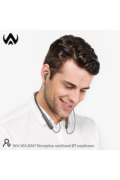 world accessories Silicone Neckband Earphones with Anti-slip Design, Lightweight Design, 20 Hours Playtime