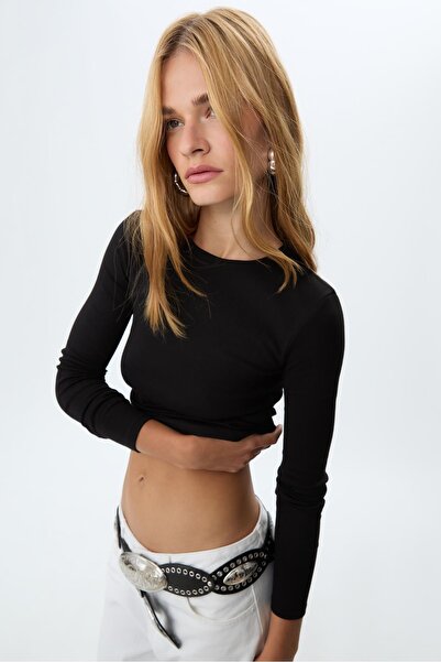 Stradivarius Long sleeve basic T-shirt