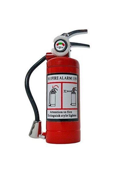 farist Yangın Söndürme Tüpü Şeklinde Bütan Gazlı Alevli Doldurulabilir Çakmak