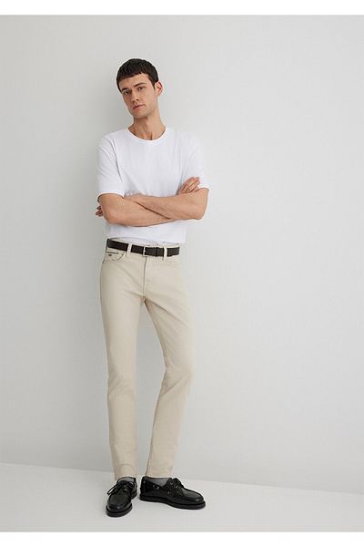 Mavi Jake Black Beige Gabardine Trousers 88058
