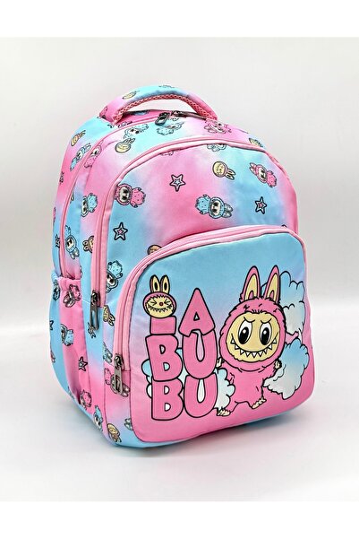 Bevitton ilk Okul Çantası 3'lü Seti Kız Çocuk ilkokul Çantası Labubum Karakter Desenli