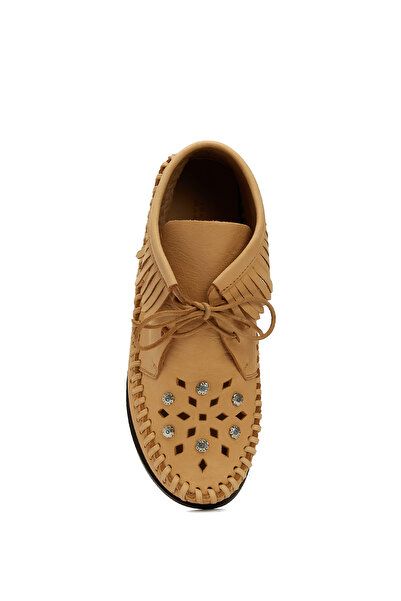 ISABEL MARANT Felsa Kum Püsküllü Kadın Deri Loafer