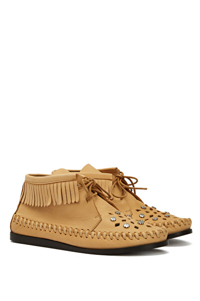 ISABEL MARANT Felsa Kum Püsküllü Kadın Deri Loafer