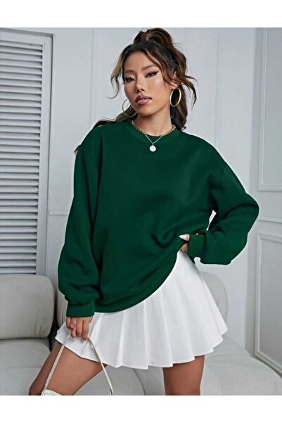 Harajuku Style Πράσινο Απλό Πράσινο Oversize