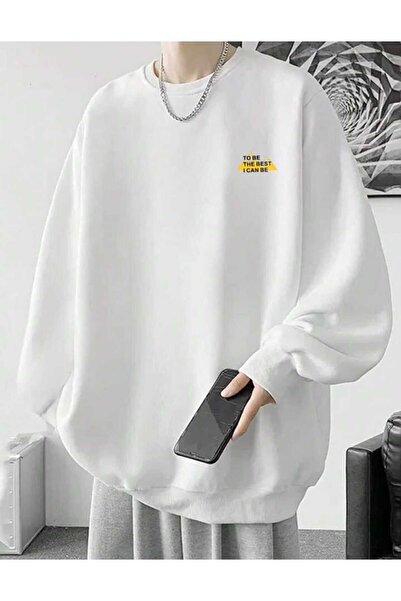 Harajuku Style Λευκό με στάμπα OVERSIZE UNISEX