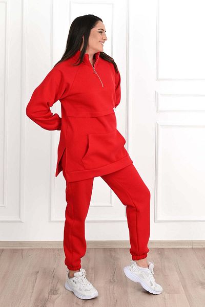 Bigsize Trening dama marimi mari vatuit Design 3545-23 - Roșu, XL