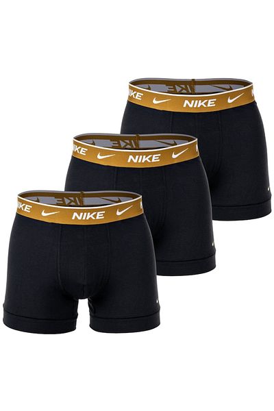 Nike , Set of boxers with Dri-FIT technology and logo waistband - 3 pairs, Gold, Black, XL