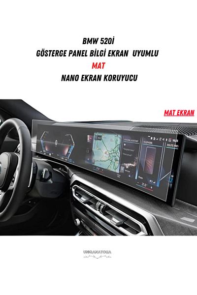 UniqAnatolia Bmw 520I Instrument Panel and Information Display Compatible Matte Screen Protector