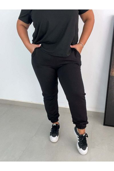Bigsize Women's plus size sweatpants 6214-23 - Black, 5XL
