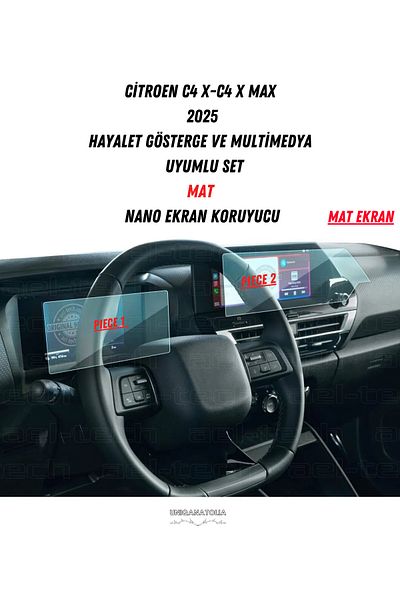 UniqAnatolia Citroen C4 X-C4 X Max 2025 Ghost Instrument and Multimedia Compatible Matte Screen Protector