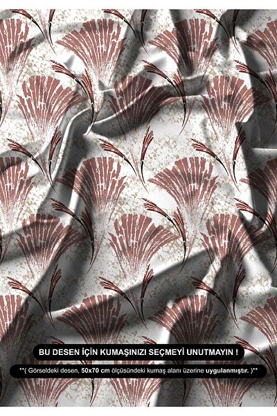 DESENİX Natural Inspired Digital Printing Fabric |   150X100Cm |   4 Color Options |   Elegant Forms |   Sales with Meters