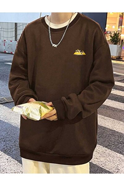 Harajuku Style Καφέ ΤΥΠΩΜΕΝΟ OVERSIZE UNISEX