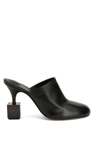 JACQUEMUS The Bisou Siyah Kadın Deri Terlik