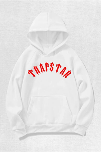 Harajuku Style Hanorac unisex cu imprimeu White Trap, croială oversize/confor...