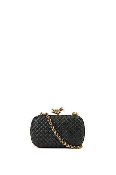 Bottega Veneta Knot Siyah Kadın Deri El Portföyü