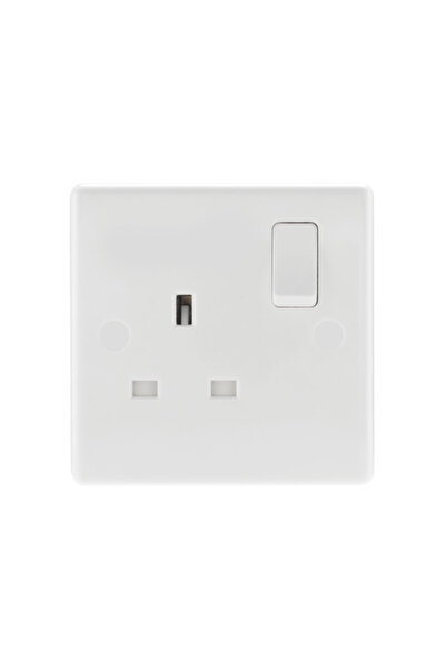 British General مقبس حائط نيكسوس مصبوب ثنائي القطب بمفتاح واحد 13 أمبير