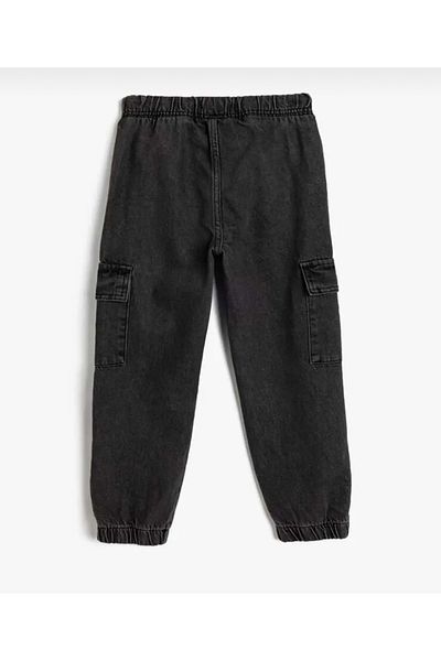 ASL GOLF CLUB Boy's Jean Trousers – Jogger Style with Elastic Waist, Elastic Legs and Cargo Pockets