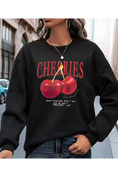 Harajuku Style Negru, supradimensionat, confortabil, gros, de iarnă, cu impri...