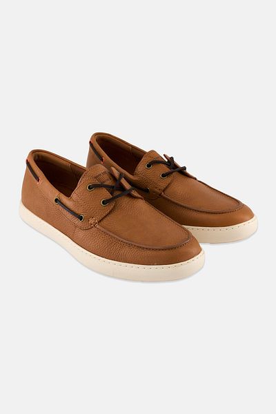 Fitflop Men Lawrence Lace Up Casual Shoes, Tan/White