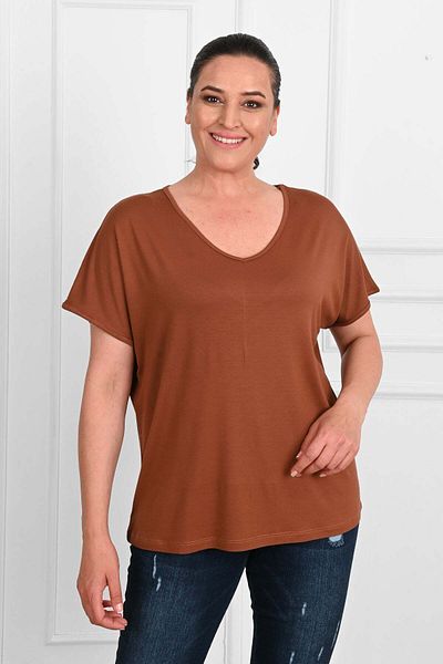 Bigsize Women's plus size T-shirt 1486 - Red, 3XL