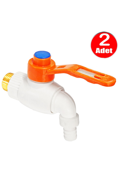 ALETÇANTAM Plastik Musluk Metal Kollu 1/2 Küresel Bahçe Şadırvan Çeşme Musluğ...