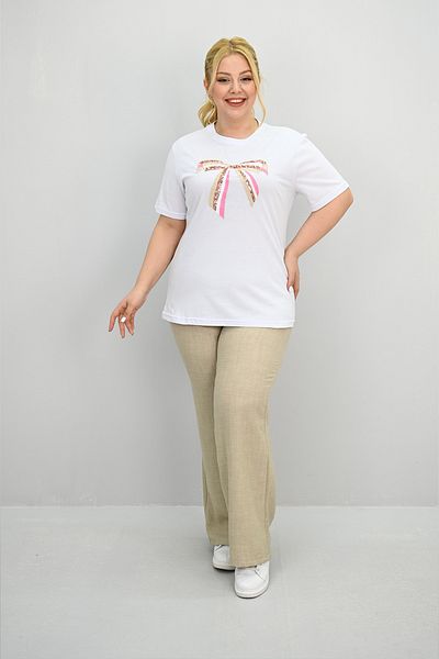 Bigsize Women's plus size tracksuit 8200 - Cream, 5XL