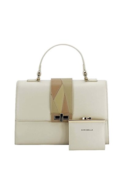 CHRİS BELLA Light beige Premium bag with wallet CB2400-1 15