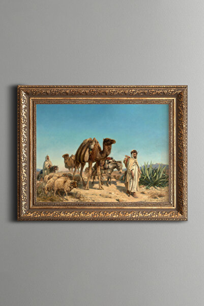 epiqart Camping în deșert - Cadru cu model vintage