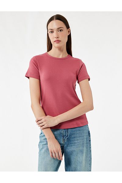 Koton Cotton Short Sleeve Crew Neck Basic T-Shirt