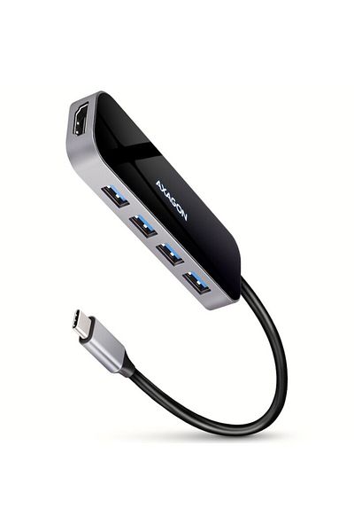 Axagon Hub USB HMC-6H4A, Cablu USB-C
